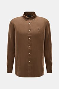 Polo Ralph Lauren Leinenhemd Button-Down-Kragen braun