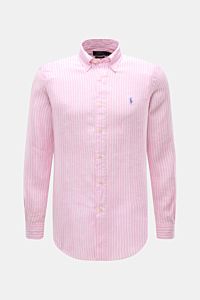 Polo Ralph Lauren Leinenhemd Button-Down-Kragen rosé/weiß gestreift