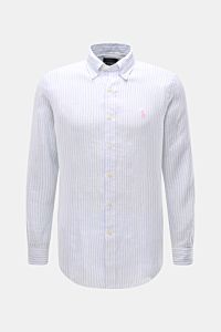 Polo Ralph Lauren Linen shirt button-down collar white/light blue striped