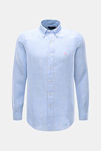 Polo Ralph Lauren Linen shirt button-down collar light blue/white striped