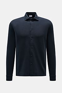 04651/ A trip in a bag Piqué shirt slim collar navy