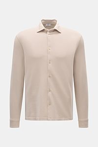 04651/ A trip in a bag Piqué shirt slim collar beige