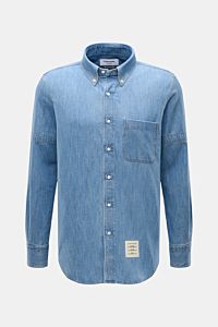 Thom Browne Jeanshemd Button-Down-Kragen rauchblau