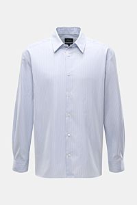 A.P.C. Casual Hemd 'Malo' Kent-Kragen hellblau/weiß gestreift