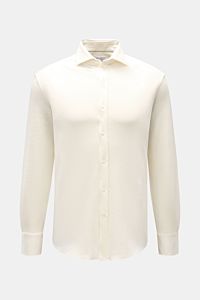 Brunello Cucinelli Jersey-Hemd Haifisch-Kragen creme