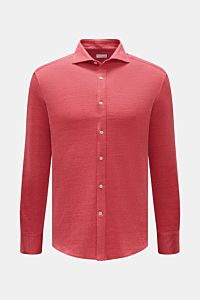 Brunello Cucinelli Jersey-Hemd Haifisch-Kragen rot meliert