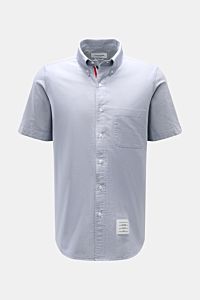 Thom Browne Kurzarmhemd Button-Down-Kragen rauchblau