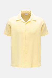 04651/ A trip in a bag Frottee-Kurzarmhemd 'Terry Cuba' pastellgelb