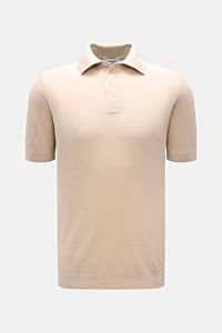 Lardini Kurzarm-Strickpolo beige