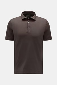 Fedeli Jersey-Poloshirt 'Zero' graubraun