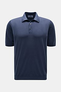 Della Ciana Short sleeve knit polo shirt navy