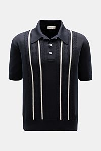 Piacenza 1733 Kurzarm-Strickpolo navy