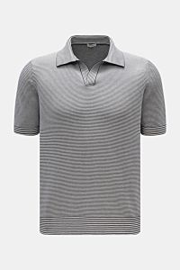 BRAUN Hamburg Short-sleeve knit polo navy/white striped