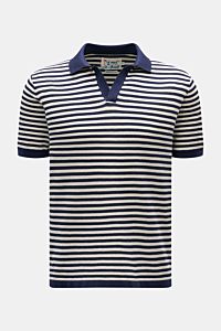 MC2 Saint Barth Short sleeve knit polo 'Sloan' navy/cream striped