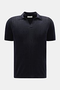Kiefermann Merino Kurzarm-Strickpolo 'Bortiso' navy