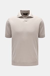 Filippo de Laurentiis Kurzarm-Strickpolo hellgrau