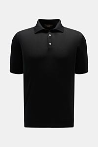 Filippo de Laurentiis Kurzarm-Strickpolo schwarz