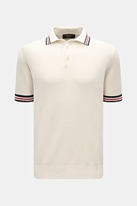 Filippo de Laurentiis Short sleeve knit polo cream