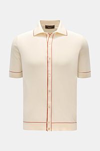 Filippo de Laurentiis Kurzarm-Strickhemd creme