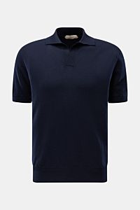 Aurélien Kurzarm-Strickpolo 'Cashwool' navy
