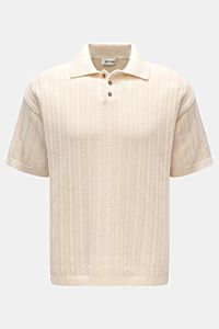 Soft Goat Kurzarm-Strickpolo creme