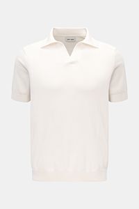 Soft Goat Kurzarm-Strickpolo offwhite