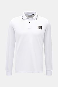 Stone Island Longsleeve-Poloshirt weiß