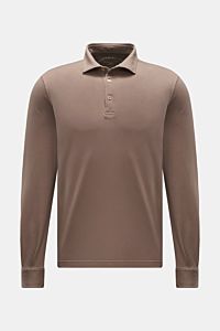 Fedeli Jersey Longsleeve-Poloshirt 'Zero' taupe