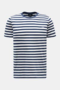 A.P.C. Rundhals-T-Shirt navy/offwhite gestreift