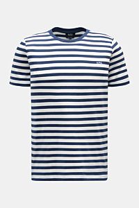 A.P.C. Rundhals-T-Shirt navy/offwhite gestreift
