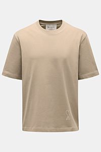 Ami Paris Rundhals-T-Shirt taupe