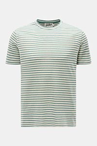 MC2 Saint Barth Crew neck T-shirt 'Dover Stripes' cream/turquoise striped