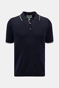 FTC Kurzarm-Strickpolo navy