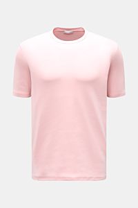 Kiefermann Rundhals-T-Shirt 'Arndell' rosé, elastische Baumwolle, weicher Griff, Regular Fit, Rundhalsausschnitt, frontale Ansicht.