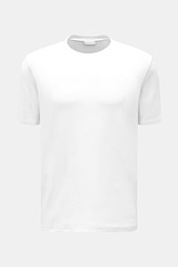 Kiefermann Rundhals-T-Shirt 'Arndell' weiß, frontal fotografiert, aus elastischer Baumwolle, Regular Fit, weicher Griff, Rundhalsausschnitt.