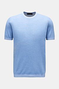 Moorer Kurzarmpullover 'Jude' hellblau