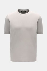 Filippo de Laurentiis Feinstrick-Kurzarmpullover grau