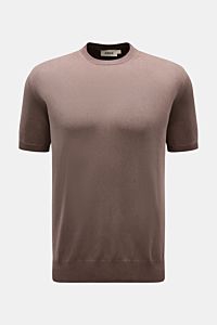 Altea Kurzarmpullover graubraun