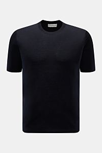 Kiefermann Merino Kurzarmpullover 'Georgs' dark navy