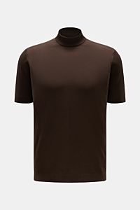 Filippo de Laurentiis Kurzarmpullover dunkelbraun