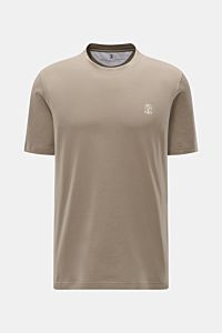 Brunello Cucinelli Rundhals-T-Shirt taupe