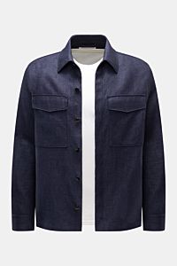 Agnona Overshirt navy meliert