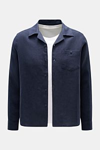 Percival Leinen-Overshirt navy