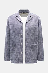 Officine Générale Overshirt 'Sheldon' navy/white