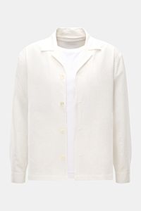 04651/ A trip in a bag Overshirt 'Technical Seersucker' off-white