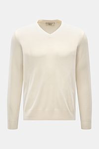Fioroni Cashmere V-Neck Pullover creme