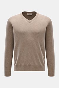 Fioroni Cashmere V-Neck Pullover taupe