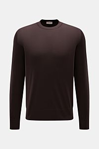 Agnona Rundhalspullover dunkelbraun