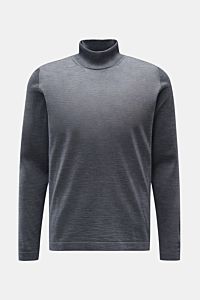 Turtleneck jumper 'Merino' dark grey mottled