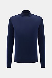 Colombo Cashmere Mock Neck Pullover navy